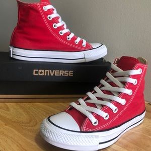 All Star Red Converse, high top-unisex